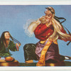 Chinesische Schauspielerpuppen. Der Magier und seine Gehilfin.