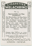 Zigarettenhülsen auf Nipa-Palmblättern.