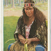 Korbflechterin der Maori.