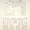 Ibsamboul [Abu-Simbel]. 1. Façade du Spéos d'Hathôr; 2. Grande stèle sculptée sur le rocher près de ce spéos.