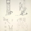 Ibsamboul [Abu-Simbel]. 1. Bas-relief au dessus de la porte du spéos; 2. Tête d'un des colosses de la même porte; 3. Détails des même colosses; 4. Offrandes à Sésostris, même spéos.
