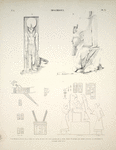 Ibsamboul [Abu-Simbel]. 1. Bas-relief au dessus de la porte du spéos; 2. Tête d'un des colosses de la même porte; 3. Détails des même colosses; 4. Offrandes à Sésostris, même spéos.