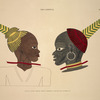 Ibsamboul [Abu-Simbel]. Têtes de captifs africains. Détails. Grandeur d'execution de la Planche XVI.