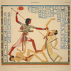 Ibsamboul [Abu-Simbel]. Second tableau décorant la paroi sud de l'intérior du grand spéos.