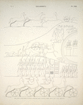 Ibsamboul [Abu-Simbel]. Grand spéos: grande galerie ou vestibule, paroi nord. Rangée supérieure, sixième tableau vers l'angle nord-ouest.