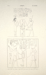 Amada. Temple de Phré, salle à droite: 1. paroi gauche (registre droite supérieur), 2. Idem, (registre inférieur).