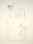 Ouadi-Essebouâ [el-Sebua], Dakké [el-Dakka]. 1. Hémi-spéos de Ouadi-Essebouâ. Pylone, massif de droite; 2. Idem, cour, massif de gauche, soubassement; 3. Temple de Dakké, premier santuaire, paroi droite, 2-e. rangée.