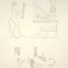 Dakké [el-Dakka]. 1. Intérieur du pronaos, colonne de droite; 2. Idem, colonne de gauche; 3. Petite chambre, paroi du fond.