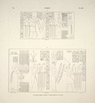 Dakkéh [el-Dakka]. 1. Pronaos, jambage à droite; 2. Idem, jambage à gauche.