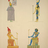 Kalabsché [Kalabsha]. [1.] Sécos paroi gauche; 2. Sanctuaire, paroi gauche; 3. Au fond du pronaos, à gauche; 4. Sanctuaire, paroi est.
