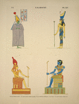 Kalabsché [Kalabsha]. [1.] Sécos paroi gauche; 2. Sanctuaire, paroi gauche; 3. Au fond du pronaos, à gauche; 4. Sanctuaire, paroi est.