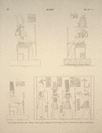Dakkéh [el-Dakka]. 1. Sanctuaire d'Ergamène, paroi à droite; 2. Idem, rangée supérieure; 3. Sanctuaire d'Auguste, au dessus de la porte; 4. Idem, pronaos.