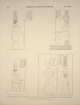 Dakkéh [el-Dakka], Dandour [Dendur], Guirché [Gerf Hussein]. 1. Dakkéh, Temple de Thoth, second sanctuaire, paroi de droite; 2. Idem, porte du sécos d'Érgamenés; 3. Dandour; 4. Guirché, Temple de Phtha, à gauche, dans d'épaisseur de la porte.