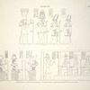 Kalabsché [Kalabsha]. 1. Paroi gauche de la porte au fond du sanctuaire; 2. Idem, paroi droite; 3. Idem, deuxième pronaos à gauche de la porte.