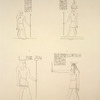 Île de Philée [Philae]. 1, 2, 4. Premier pylône, massif de droite; 3. Côté droit de l'une des portes.