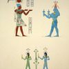 Île de Philée [Philae]. 1. Grand temple, paroi ouest; 2. Idem, chambre funéraire d'Osiris, à l'ouest; 3. Idem, soubassement du sanctuaire.