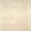 Île de Philae. 1. Chambre d'Osiris, paroi est, deuxième et troisième rang; 2. Suite du précédent.