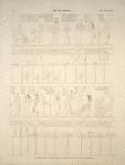 Île de Philae. 1. Chambre d'Osiris, paroi est, deuxième et troisième rang; 2. Suite du précédent.