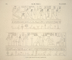 Île de Philae. Chambre d'Osiris, paroi ouest deuxième et troisième rangée.
