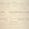 Île de Philae. Chambre d'Osiris, paroi sud, premier, deuxième et troisième rangée.