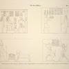 Île de Philae. 1. Temple d'Isis, salle après le pronaos, à droite de la porte; 2. Grand temple, sur une colonne de la galerie; 3 et 4. Idem, sur deux colonnes du pronaos.
