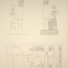 Île de Philae. 1. Édifice de droite, chambre de Tibère; 2. Idem, idem; 3. Grand temple, espèce de cabinet à côté du sécos.
