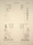 Île de Philae. 1. Grand temple, pronaos, paroi est; 2. Idem, paroi ouest; 3. Idem, paroi nord; 4. Idem, mur de la cella.