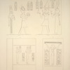 Ombos. 1. Grand temple, première salle après le pronaos; 2. Idem, dessus de la porte, au fond du pronaos; 3. Idem, architrave du pronaos; 4. Idem, entre le sécos et le pronaos, à droite.