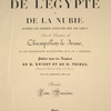 Monuments de l'Égypte et de la Nubie, ... [Title page, vol. 2]