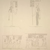 Ombos. 1. Grand temple, bandeau d'une porte du pronaos; 2. Idem; 3 et 4. Porte de droite du pronaos.