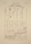 Djébel-Selséléh [Gebel el-Silsila]. Grand spéos, première stèle à gauche de la porte du sanctuaire.