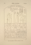 Djébel-Selséléh [Gebel el-Silsila]. Grand spéos, première stèle à droite de l'entrée du sanctuaire.