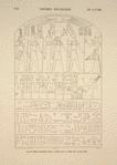 Djébel-Selséléh [Gebel el-Silsila]. Grand spéos, dernière stèle à droite de la porte du sanctuaire.