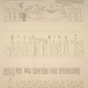 Edfou [Idfū]. 1. Grand temple, au dessus de la porte d'entrée; 2. Idem, paroi droite du pronaos; 3. Idem, galerie de gauche.