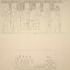 Edfou [Idfū]. 1. Grand temple, intérieur du mur d'enceinte; 2. Idem, paroi gauche du pronaos.