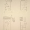 Edfou [Idfû]. 1. Grand temple, paroi extérieure, au nord; 2. Idem portique à gauche, dans la cour; 3. Idem, paroi extérieure, à l'ouest; 4. Idem, galerie à gauche, dans la cour.