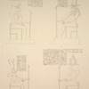 Edfou [Idfū]. 1. Grand temple, galerie ą gauche dans la cour; 2. Paroi extérieure au nord; 3. Pylōne gauche du grand temple; 4. Paroi extérieure ą l'ouest.