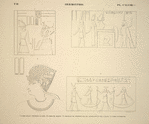 Hermonthis [Armant]. 1. Paroi ouest, premičre rangée; 2. Paroi de droite; 3. Portrait de Césarion fils de Cléopātre et de J. César; 4. Paroi extérieure.