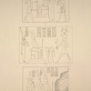 Thèbes, Kourna [Thebes, Qurna]. 1. Ménephthéum, au dessus de la porte de l'une des salles; 2. Paroi à droite de la porte de l'une des cours; 3. Idem.