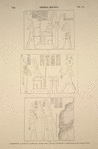 Thèbes, Kourna [Thebes, Qurna]. 1. Ménephthéum, au dessus de la porte de l'une des salles; 2. Paroi à droite de la porte de l'une des cours; 3. Idem.