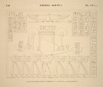 Thèbes, Kourna [Thebes, Qurna]. Palais de Rhamsès III, pièce intérieure à la suite de la salle hypostyle.