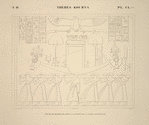 Thèbes, Kourna [Thebes, Qurna]. Palais de Rhamsès III, pièce à la suite de la salle hypostyle.