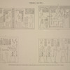 Thèbes, Kourna [Thebes, Qurna]. 1. Ménephthéum, bandeau de l'une des portes; 2. Idem, au dessus d'une autre porte; 3. Idem paroi droite de la cour; 4. Idem.