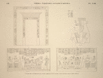 Thèbes, Vallée d'el-Assassif et Kourna [Qurna]. 1. Valée d'el-Assassif, porte del'une des tombeaux; 2-4. Kourna, sujets figurés dans un même tombeau.