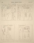Thèbes, Médinet-Habou [Thebes, Medinet Habu]. 1. Petit palais de Thouthmosis III, sous la galerie; 2 et 4. Idem, paroi à droite de la porte; 3. Idem, dernière pièce à droite.