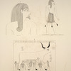 Thèbes, Biban-el-Molouk [Thebes, Biban el-Muluk]. Figure scène dessinées dans le tombeau de Ménephtha Premier.