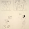 Thèbes, Biban-el-Molouk [Thebes, Biban el-Muluk]. Dessins faits dans les tombes royales.