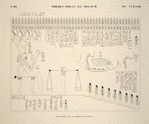 Thèbes, Biban-el-Molouk [Thebes, Biban el-Muluk]. Scène copiée dans le tombeau de Rhamsès V.