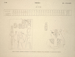 Thèbes. 1. Biban-el-Molouk [Biban el-Muluk], sarcophage de Rhamsès IV: les 24 heures; 2. Memnonium, stèle d'Aménophis I; 3. Vallée des Reines, portrait.
