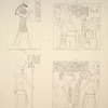 Thèbes, Karnac [Thebes, Karnak]. Temple de Khons. 1. Grande porte; 2. Porte du pylône; 3. Salle hypostyle; 4. Paroi du pronaos.